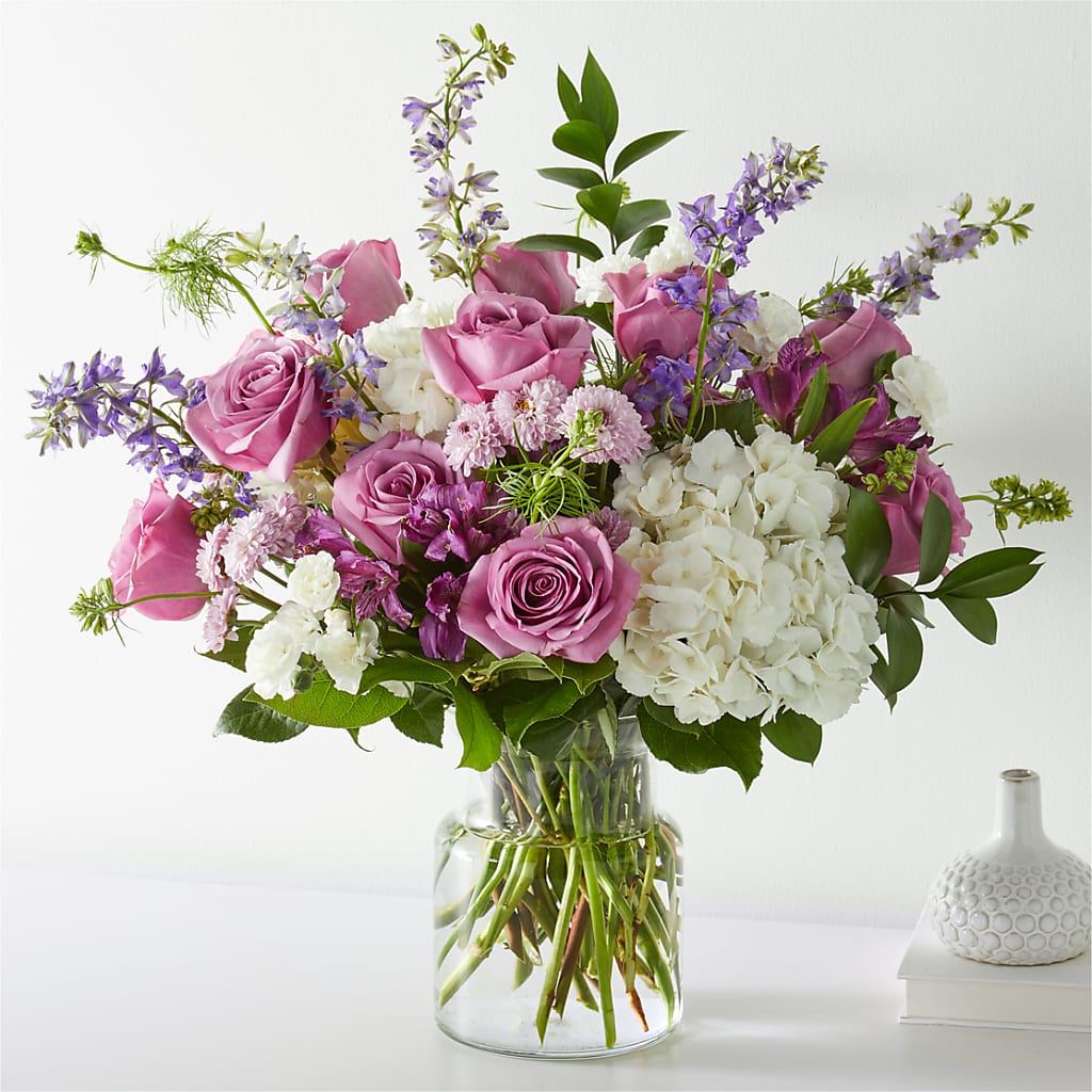 Violet Caress Bouquet – The Bloom Centre, Houston TX