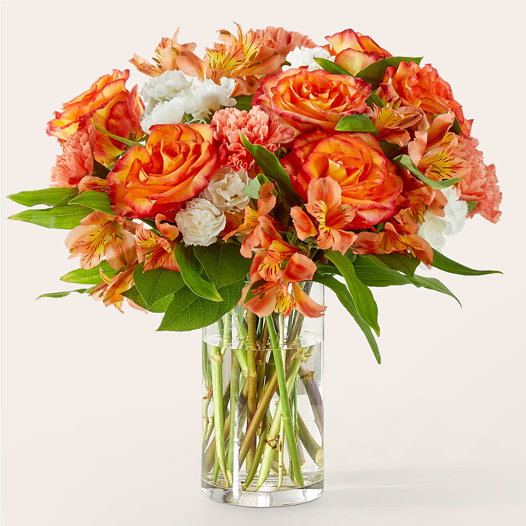 Apricot Glow Bouquet – The Bloom Centre, Houston TX