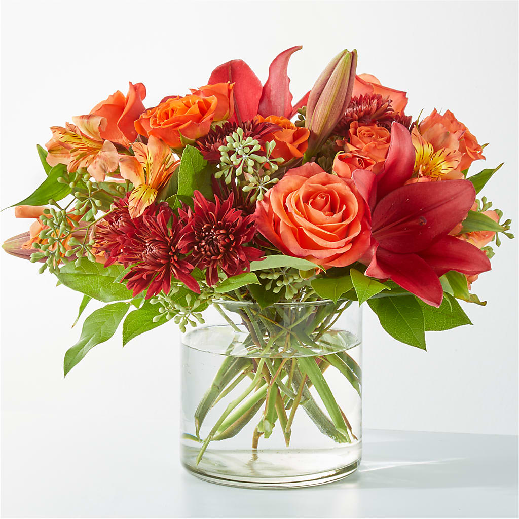 Crimson Leaves Bouquet – The Bloom Centre, Houston TX