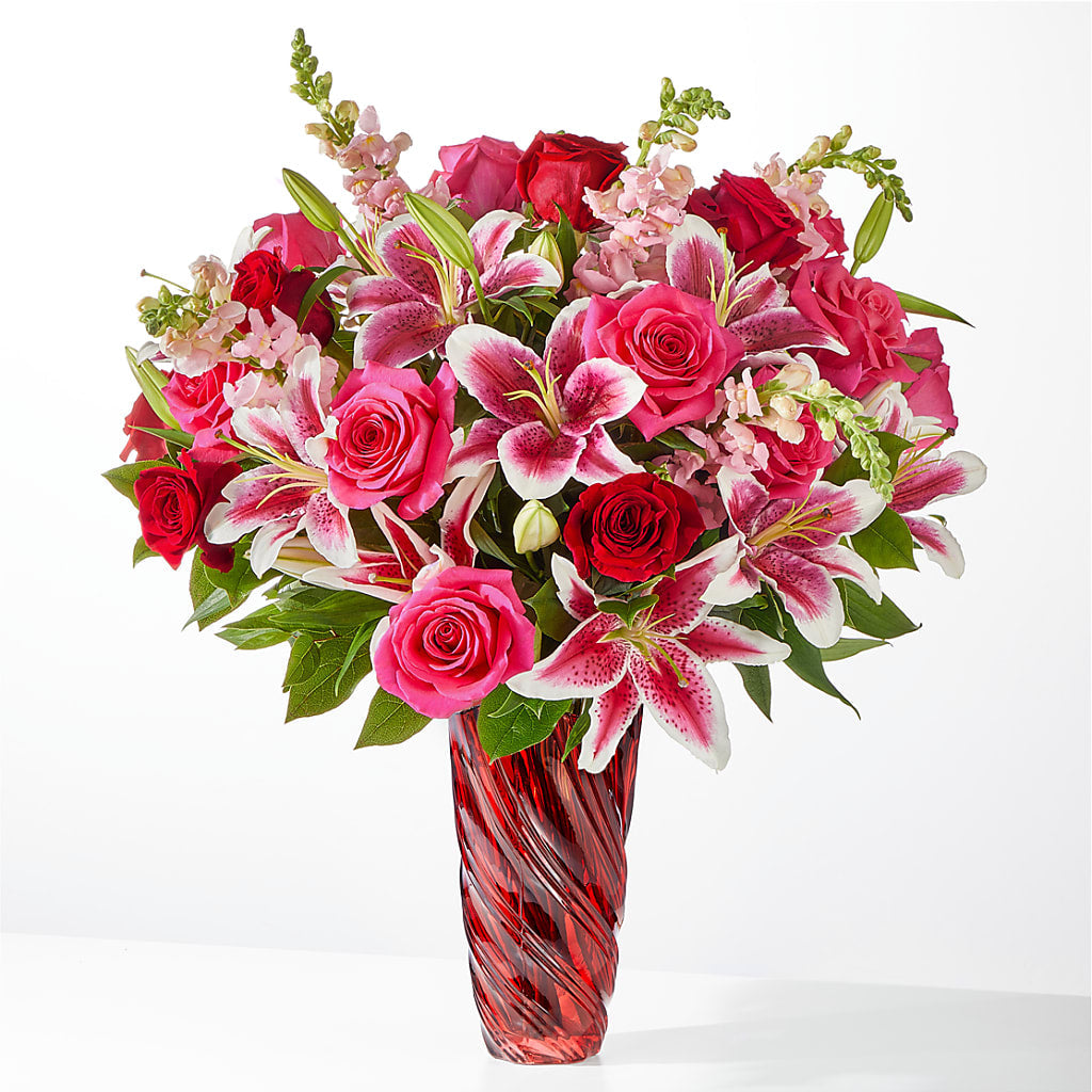 Always You Bouquet with Luxe Swirl Vase – The Bloom Centre, Houston TX