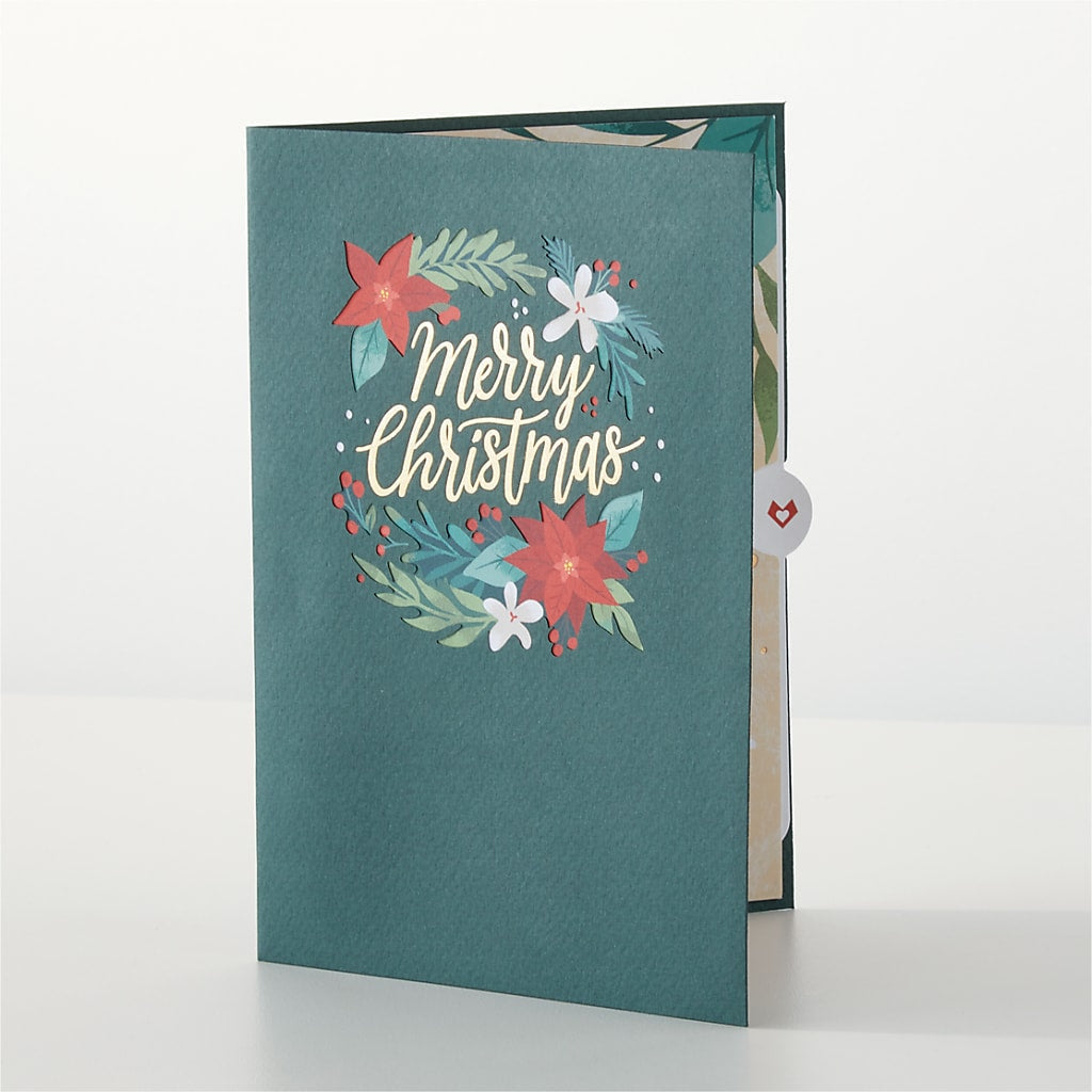 Happiest Holidays Poinsettia and Lovepop Card –  The Bloom Centre, Houston TX