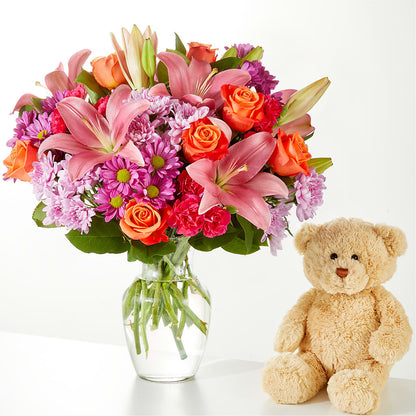 One and Only Bouquet and Bear Bundle –  The Bloom Centre, Houston TX