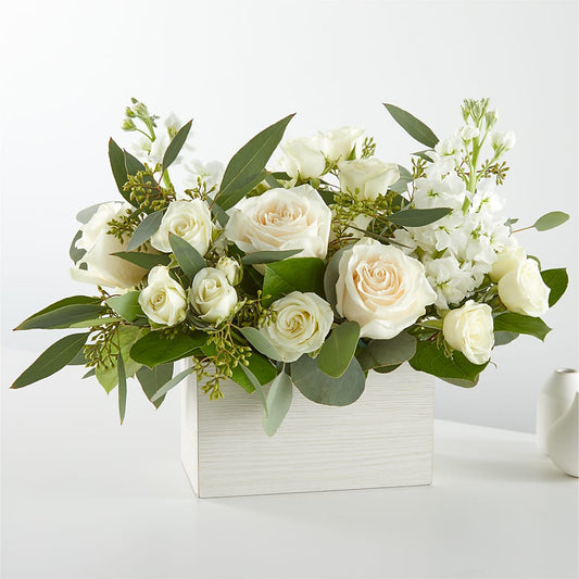 Fresh Linen Box Bouquet –  The Bloom Centre, Houston TX