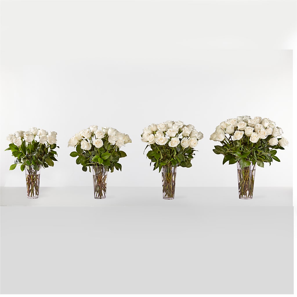 Long Stem White Rose Bouquet –  The Bloom Centre, Houston TX