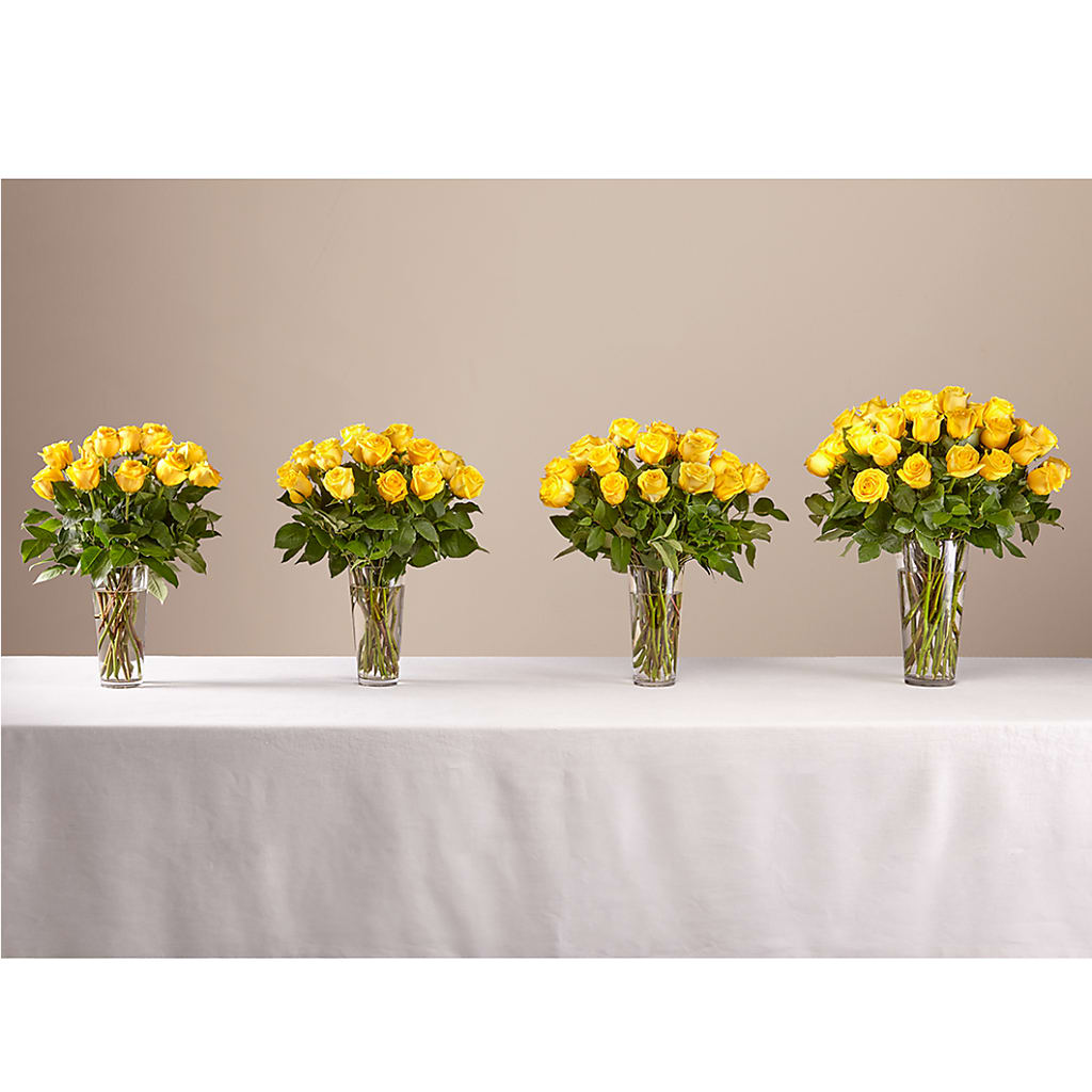 Long Stem Yellow Rose Bouquet –  The Bloom Centre, Houston TX