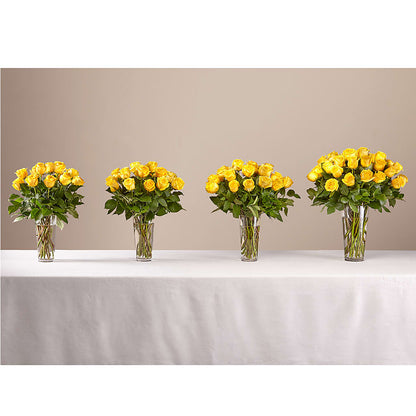 Long Stem Yellow Rose Bouquet –  The Bloom Centre, Houston TX