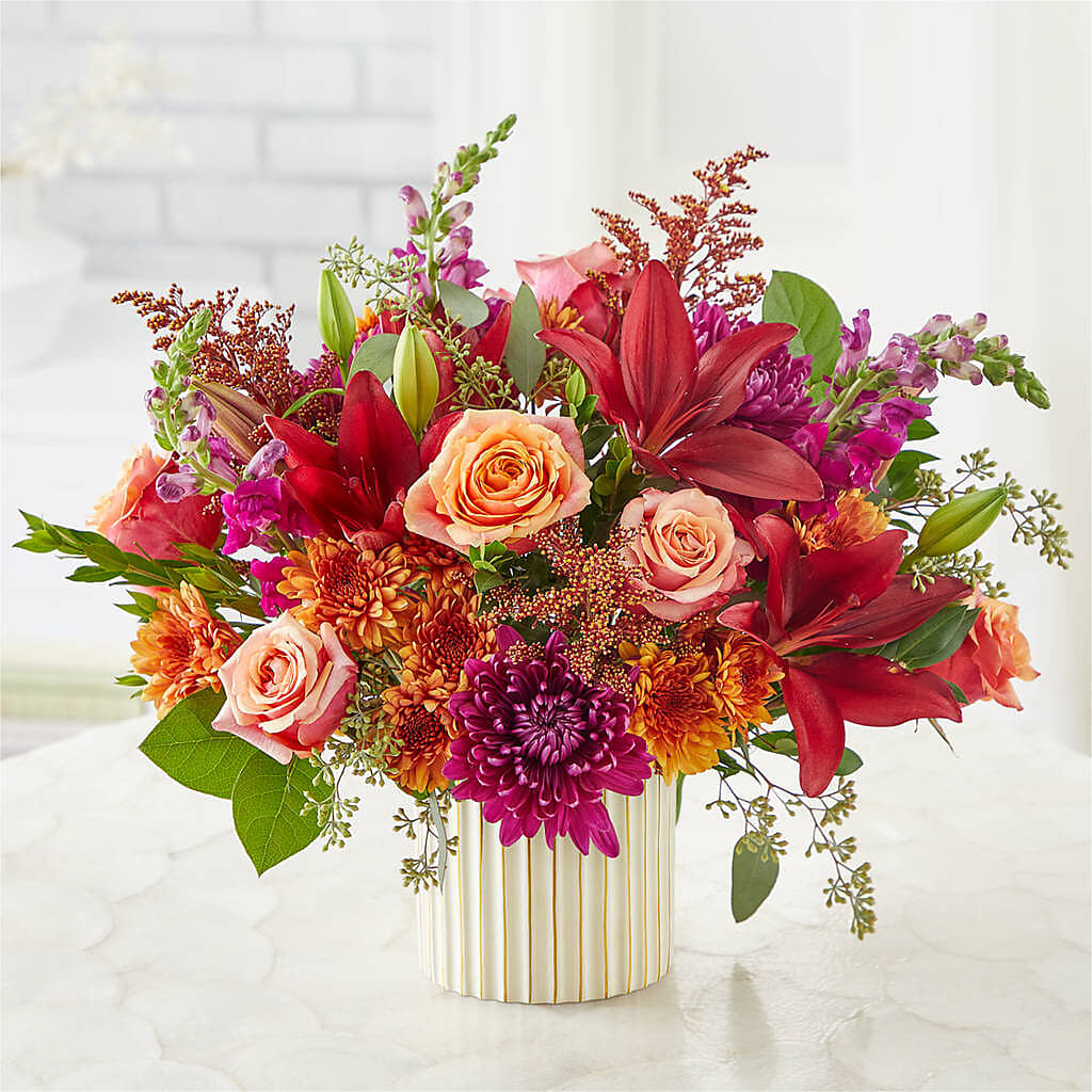 Burgundy Landscape Bouquet –  The Bloom Centre, Houston TX