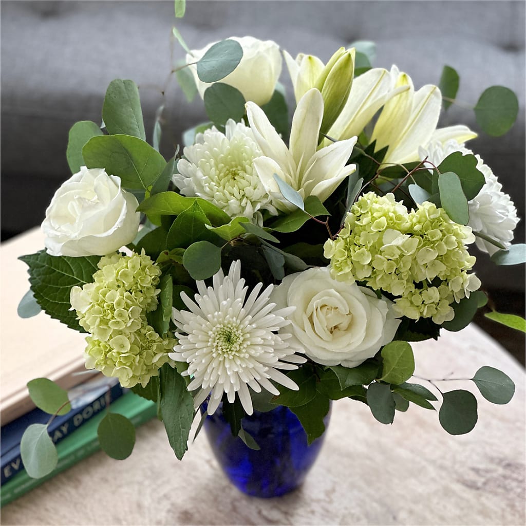 Snowy Dreams Bouquet –  The Bloom Centre, Houston TX