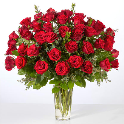 Forever Yours Fifty Stem Red Rose Bouquet –  The Bloom Centre, Houston TX