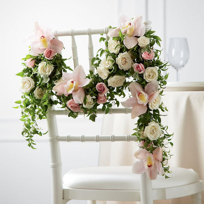 Orchid Rose Chair Décor –  The Bloom Centre, Houston TX