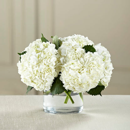 White Hydrangea Bouquet –  The Bloom Centre, Houston TX